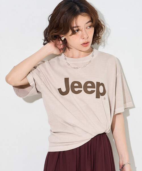 FREAK'S STORE(フリークスストア)の「ジープ ロゴTシャツ(Tシャツ/カットソー・レディース・チャコールグレー/ベージュ/ブラウン・フリ-)」の12枚目の写真
