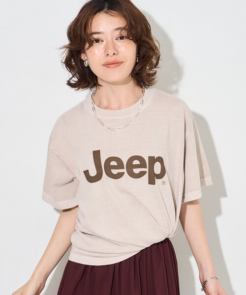 FREAK'S STORE(フリークスストア)の「ジープ ロゴTシャツ(Tシャツ/カットソー・レディース・チャコールグレー/ベージュ/ブラウン・フリ-)」の13枚目の写真