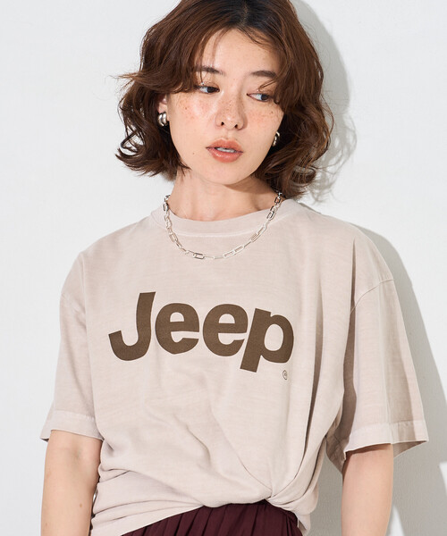 FREAK'S STORE(フリークスストア)の「ジープ ロゴTシャツ(Tシャツ/カットソー・レディース・チャコールグレー/ベージュ/ブラウン・フリ-)」の18枚目の写真