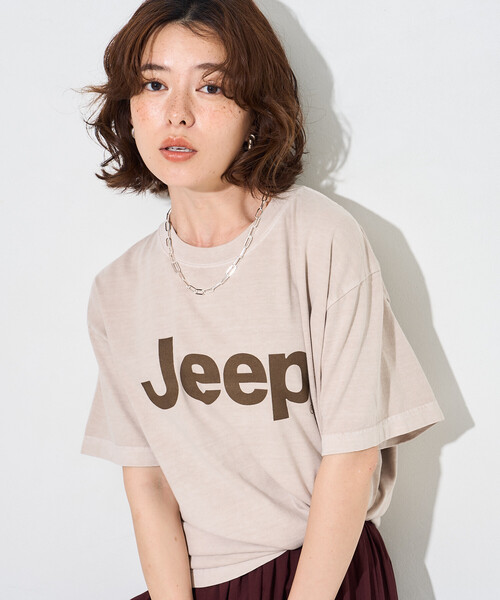 FREAK'S STORE(フリークスストア)の「ジープ ロゴTシャツ(Tシャツ/カットソー・レディース・チャコールグレー/ベージュ/ブラウン・フリ-)」の19枚目の写真