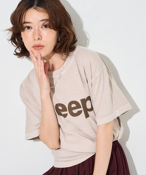 FREAK'S STORE(フリークスストア)の「ジープ ロゴTシャツ(Tシャツ/カットソー・レディース・チャコールグレー/ベージュ/ブラウン・フリ-)」の21枚目の写真