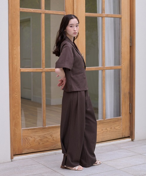 apres jour clair(アプレジュールクレア)の「【apres jour clair】【SETUP可能】刺繍デザインジャケット(テーラードジャケット・レディース・ブラック/ナチュラル/ブラウン系その他・X-LARGE/フリー)」の15枚目の写真