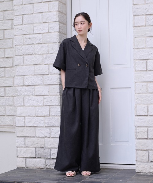 apres jour clair(アプレジュールクレア)の「【apres jour clair】【SETUP可能】刺繍デザインジャケット(テーラードジャケット・レディース・ブラック/ナチュラル/ブラウン系その他・X-LARGE/フリー)」の22枚目の写真