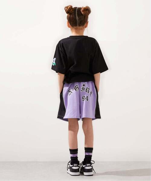 X-girl Stages(エックスガールステージス)の「【接触冷感】MIXロゴ 半袖Tシャツ(Tシャツ/カットソー・キッズ・ラベンダー/ブラック/オフホワイト・80cm/100cm/130cm/110cm/90cm/140cm/120cm)」の6枚目の写真