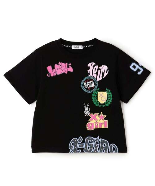 X-girl Stages(エックスガールステージス)の「【接触冷感】MIXロゴ 半袖Tシャツ(Tシャツ/カットソー・キッズ・ラベンダー/ブラック/オフホワイト・80cm/100cm/130cm/110cm/90cm/140cm/120cm)」の10枚目の写真