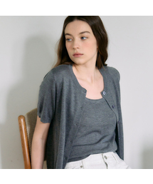 Ellioti（エリオティ）の「Pera Set-up Half Knit Ts_3Color（カーディガン/ボレロ）」