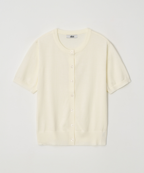 Ellioti（エリオティ）の「Pera Set-up Half Knit Ts_3Color（カーディガン/ボレロ・レディース・ブラック/アイボリー/チャコール・FREE）」の7枚目の写真