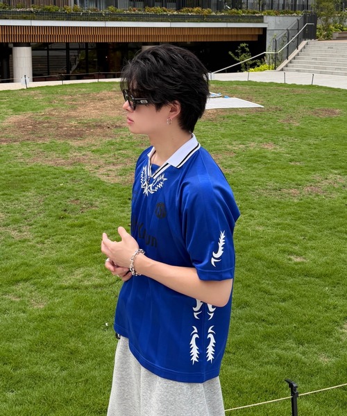 ADAMASTE（アダマスト）の「Western Soccer Game T-shirt - ウエスタンサッカーゲームTシャツ（Tシャツ/カットソー・メンズ・レッド/ブルー/ピンク・MEDIUM/LARGE）」の15枚目の写真