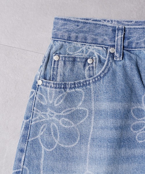 GLARE(グレア)の「【GLARE】フラワー抜染 バルーンデニムパンツ / Floral Dye-Out Balloon Denim Pants(デニムパンツ・メンズ・ブルー/ブラック・L/M/S)」の22枚目の写真
