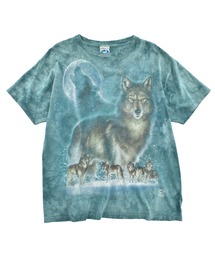 【USED】Y2K LIQUID BLUE “Wolf” タイダイ アニマルTシャツ