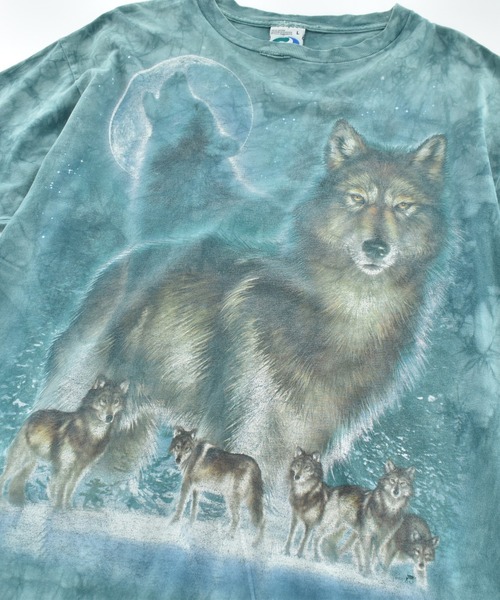 LIQUID BLUE(リキッドブルー)の「【USED】Y2K LIQUID BLUE “Wolf” タイダイ アニマルTシャツ(Tシャツ/カットソー・メンズ・ブルー・LARGE)」の2枚目の写真