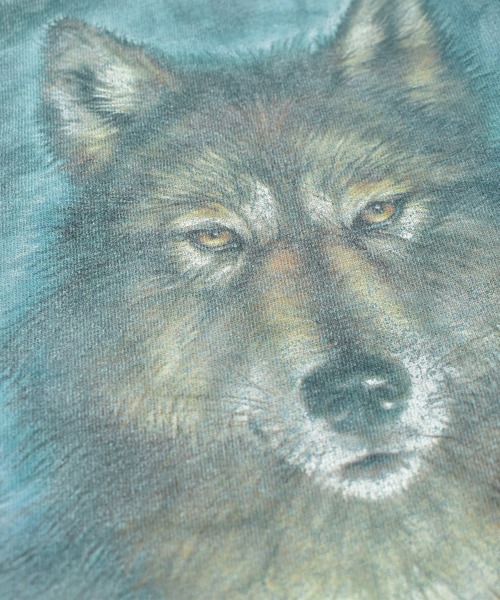 LIQUID BLUE(リキッドブルー)の「【USED】Y2K LIQUID BLUE “Wolf” タイダイ アニマルTシャツ(Tシャツ/カットソー・メンズ・ブルー・LARGE)」の4枚目の写真