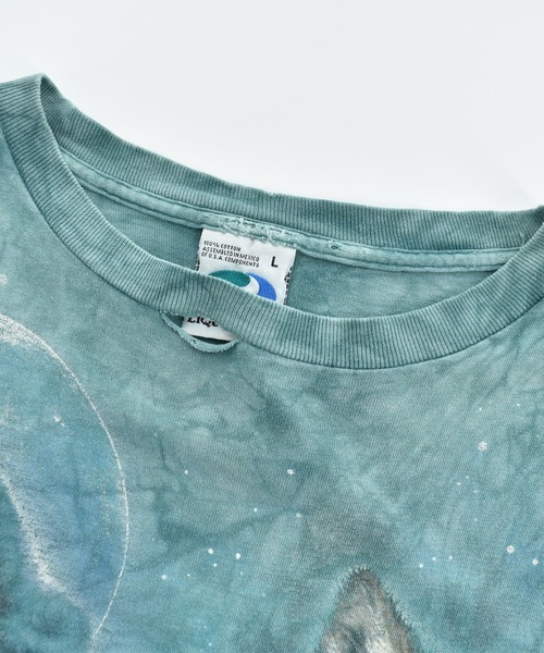 LIQUID BLUE(リキッドブルー)の「【USED】Y2K LIQUID BLUE “Wolf” タイダイ アニマルTシャツ(Tシャツ/カットソー・メンズ・ブルー・LARGE)」の5枚目の写真