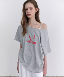 Love is motion half tee (gray)