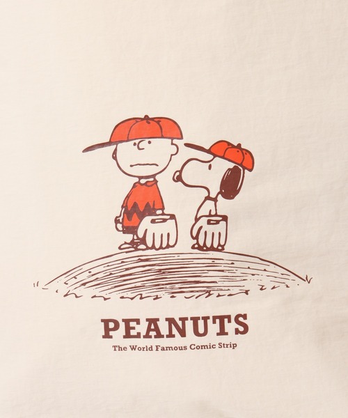 SNOOPY(スヌーピー)の「SNOOPY スヌーピー トートバッグ ベースボール(トートバッグ・レディース・ベージュ系1/ベージュ系2・FREE)」の7枚目の写真