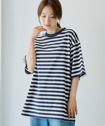 PENNEYS（ぺニーズ）の「【UVカット・接触冷感・吸水速乾・遮熱性】Penneys × WELLTECT  別注ボーダーTシャツ（Tシャツ/カットソー）」