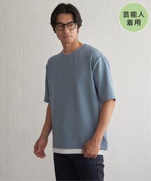 【MonoMax × 小泉孝太郎】冷感DRYリップル5分袖Tシャツ「小泉孝太郎さん着用モデル」