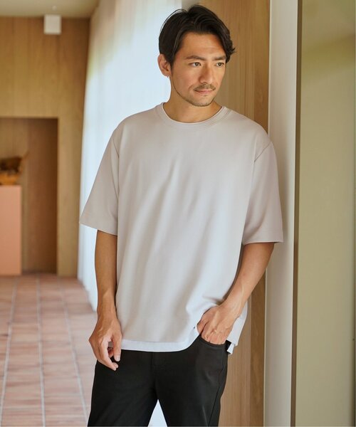 ikka(イッカ)の「【MonoMax × 小泉孝太郎】冷感DRYリップル5分袖Tシャツ「小泉孝太郎さん着用モデル」(Tシャツ/カットソー・メンズ・ベージュ/ネイビー/ピンク/ブラック/サックスブルー/カーキ・S/XL/L/M)」の10枚目の写真