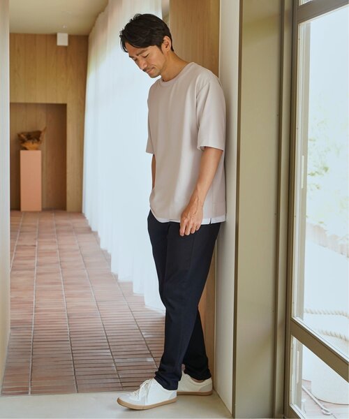 ikka(イッカ)の「【MonoMax × 小泉孝太郎】冷感DRYリップル5分袖Tシャツ「小泉孝太郎さん着用モデル」(Tシャツ/カットソー・メンズ・ベージュ/ネイビー/ピンク/ブラック/サックスブルー/カーキ・S/XL/L/M)」の12枚目の写真