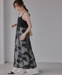 210nouve | フラワー メッシュ キャミワンピース(ワンピース)