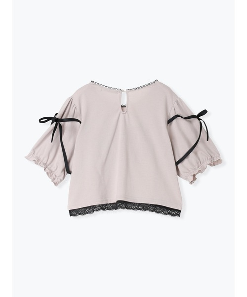 NOEMIE(ノエミー)の「ハートサテンハトメリボンショートTシャツ(Tシャツ/カットソー・レディース・ブラック/ピンク/オフホワイト・M)」の17枚目の写真