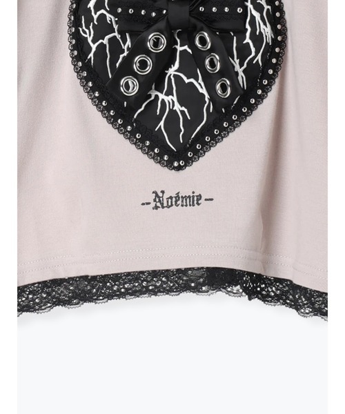 NOEMIE(ノエミー)の「ハートサテンハトメリボンショートTシャツ(Tシャツ/カットソー・レディース・ブラック/ピンク/オフホワイト・M)」の20枚目の写真