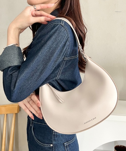 wears(ウェアーズ)の「ハーフムーンショルダーバッグ ワンハンドルハンドバッグ(ハンドバッグ・レディース・アイボリー/グレイッシュベージュ/ブラック・FREE)」の22枚目の写真