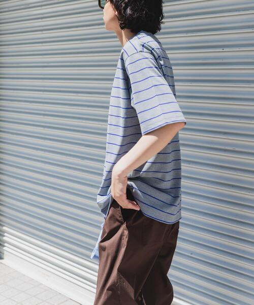 FORK&SPOON（フォークアンドスプーン）の「FORK&SPOON　PEカノコボーダーショートスリーブTシャツ（Tシャツ/カットソー・メンズ・グレー系その他/ネイビー/ブラウン系その他・4/5）」の8枚目の写真