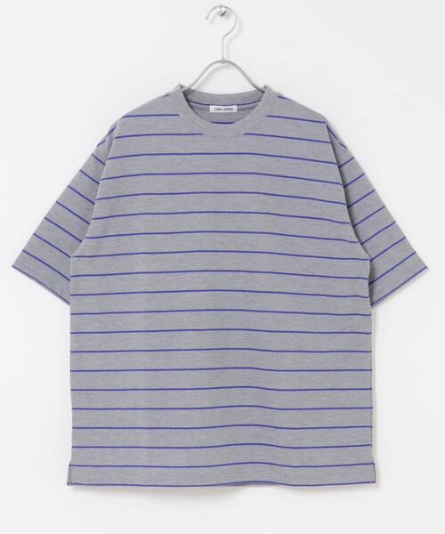 FORK&SPOON（フォークアンドスプーン）の「FORK&SPOON　PEカノコボーダーショートスリーブTシャツ（Tシャツ/カットソー・メンズ・グレー系その他/ネイビー/ブラウン系その他・4/5）」の10枚目の写真