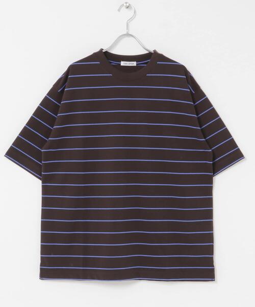 FORK&SPOON（フォークアンドスプーン）の「FORK&SPOON　PEカノコボーダーショートスリーブTシャツ（Tシャツ/カットソー・メンズ・グレー系その他/ネイビー/ブラウン系その他・4/5）」の16枚目の写真