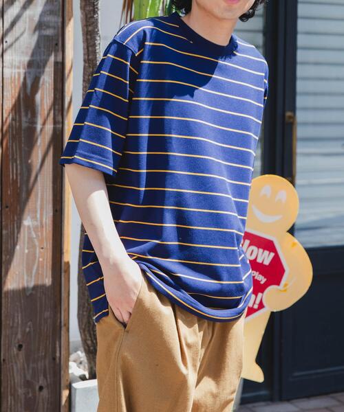 FORK&SPOON（フォークアンドスプーン）の「FORK&SPOON　PEカノコボーダーショートスリーブTシャツ（Tシャツ/カットソー・メンズ・グレー系その他/ネイビー/ブラウン系その他・4/5）」の18枚目の写真