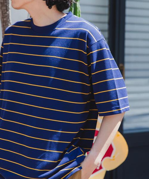 FORK&SPOON（フォークアンドスプーン）の「FORK&SPOON　PEカノコボーダーショートスリーブTシャツ（Tシャツ/カットソー・メンズ・グレー系その他/ネイビー/ブラウン系その他・4/5）」の21枚目の写真