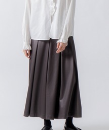 「WHYTO. / ホワイト」leather like pleats pants