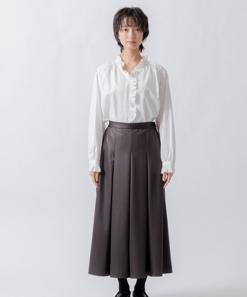 WHYTO.(ホワイト)の「「WHYTO. / ホワイト」leather like pleats pants(その他パンツ・レディース・ブラウン/ブラック・36/38)」の19枚目の写真