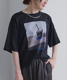 PUAL CE CIN | コーヒーフォトプリントTシャツ(Tシャツ/カットソー)