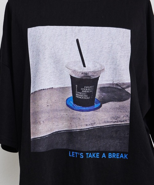 PUAL CE CIN(ピュアルセシン)の「コーヒーフォトプリントTシャツ(Tシャツ/カットソー・レディース・ブラック/オフホワイト・FREE)」の18枚目の写真