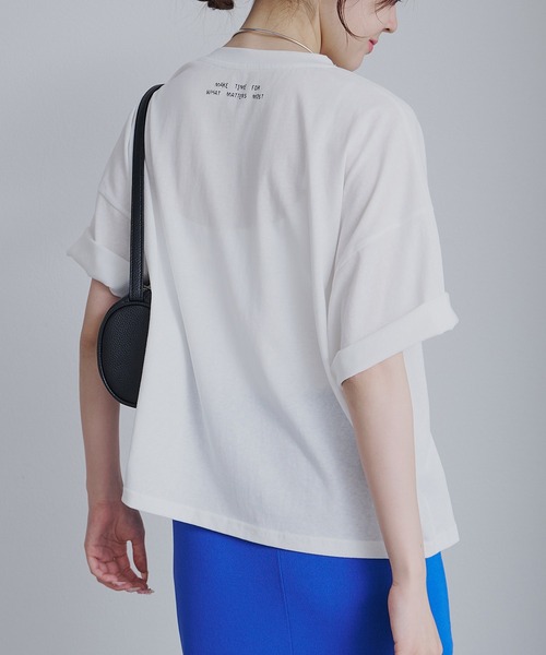 PUAL CE CIN(ピュアルセシン)の「コーヒーフォトプリントTシャツ(Tシャツ/カットソー・レディース・ブラック/オフホワイト・FREE)」の5枚目の写真