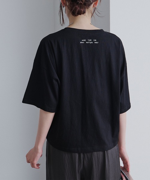 PUAL CE CIN(ピュアルセシン)の「コーヒーフォトプリントTシャツ(Tシャツ/カットソー・レディース・ブラック/オフホワイト・FREE)」の12枚目の写真