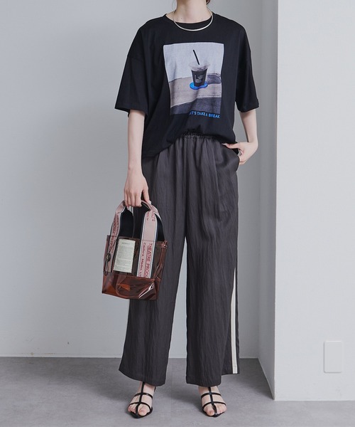 PUAL CE CIN(ピュアルセシン)の「コーヒーフォトプリントTシャツ(Tシャツ/カットソー・レディース・ブラック/オフホワイト・FREE)」の14枚目の写真