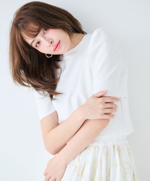 Chesty（チェスティー）の「レースキャミレイヤードTシャツ（Tシャツ/カットソー・レディース・オフホワイト/ブラック・FREE）」の17枚目の写真