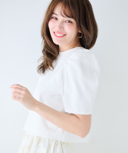 Chesty（チェスティー）の「レースキャミレイヤードTシャツ（Tシャツ/カットソー・レディース・オフホワイト/ブラック・FREE）」の22枚目の写真