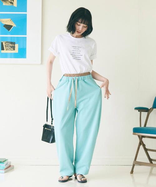 ALL NEW MART(オールニューマート)の「ピアノ グラフィックTシャツ(Tシャツ/カットソー・レディース・ライトブルー/ホワイト/ライトグレー・00)」の4枚目の写真