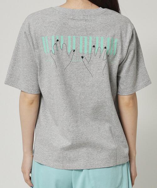ALL NEW MART(オールニューマート)の「ピアノ グラフィックTシャツ(Tシャツ/カットソー・レディース・ライトブルー/ホワイト/ライトグレー・00)」の8枚目の写真
