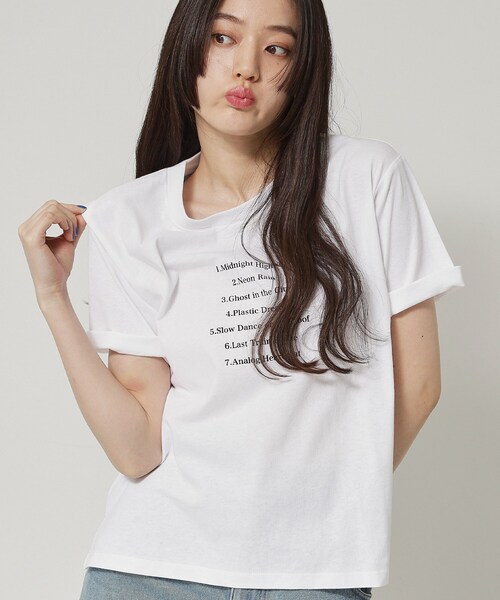 ALL NEW MART(オールニューマート)の「ピアノ グラフィックTシャツ(Tシャツ/カットソー・レディース・ライトブルー/ホワイト/ライトグレー・00)」の10枚目の写真