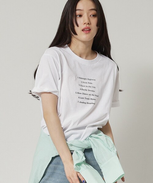 ALL NEW MART(オールニューマート)の「ピアノ グラフィックTシャツ(Tシャツ/カットソー・レディース・ライトブルー/ホワイト/ライトグレー・00)」の11枚目の写真