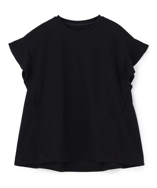 UNFILO(アンフィーロ)の「プレーティング フレアスリーブ Tシャツ(Tシャツ/カットソー・レディース・ホワイト系/ブラック系/グリーン系/ダークブラウン系/ベージュ系・X-LARGE)」の3枚目の写真