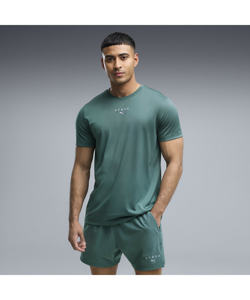 PUMA（プーマ）の「PUMA プーマ メンズ トレーニング PUMA x HYROX ポリ グラフィック 半袖 Tシャツ（Tシャツ/カットソー・メンズ・グリーン系/グレー・X-LARGE/MEDIUM/SMALL/LARGE）」の2枚目の写真