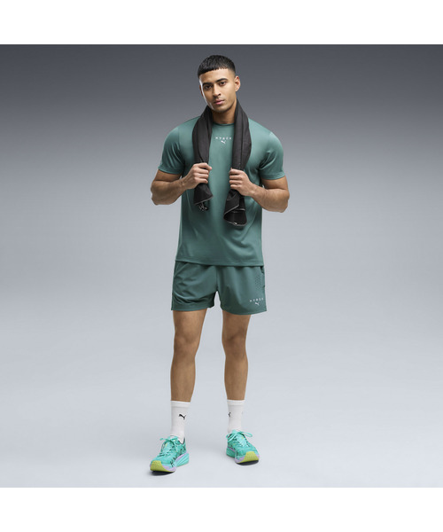 PUMA（プーマ）の「PUMA プーマ メンズ トレーニング PUMA x HYROX ポリ グラフィック 半袖 Tシャツ（Tシャツ/カットソー・メンズ・グリーン系/グレー・X-LARGE/MEDIUM/SMALL/LARGE）」の4枚目の写真