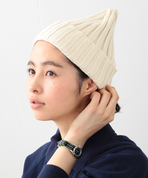 LEUCHTFEUER（ロイフトフォイヤー）の「LEUCHTFEUER / リブ ワッチキャップ 16SS（ニットキャップ/ビーニー・レディース・ナチュラル/グレー/ブラウン系その他/レッド/オリーブ/ネイビー・ONE SIZE）」の3枚目の写真