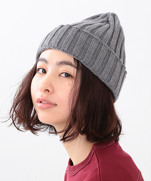 LEUCHTFEUER（ロイフトフォイヤー）の「LEUCHTFEUER / リブ ワッチキャップ 16SS（ニットキャップ/ビーニー・レディース・ナチュラル/グレー/ブラウン系その他/レッド/オリーブ/ネイビー・ONE SIZE）」の2枚目の写真